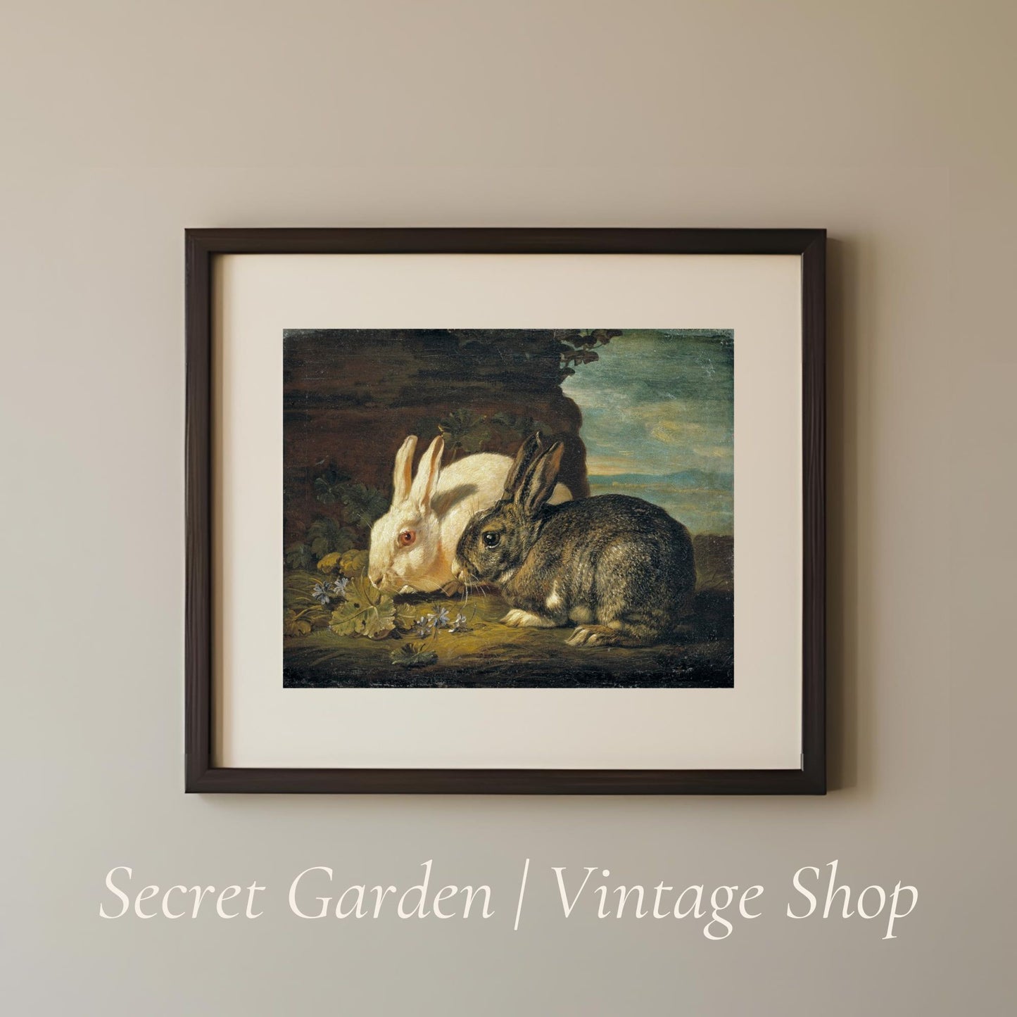 004 Rabbit Painting Art Print