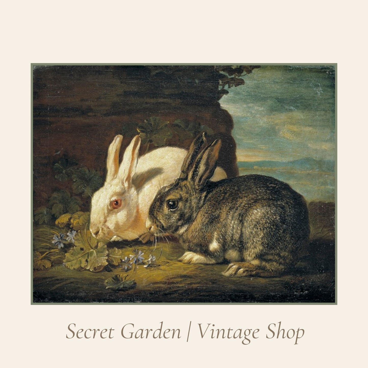 004 Rabbit Painting Art Print