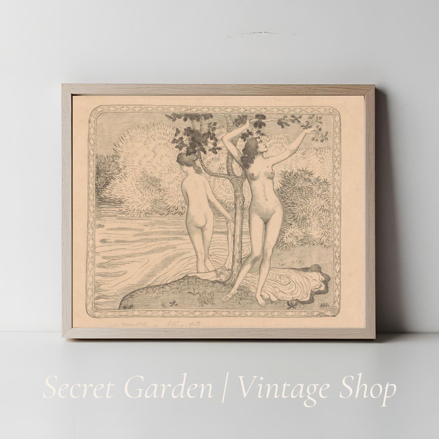 005 Ladies by the Water Art Print