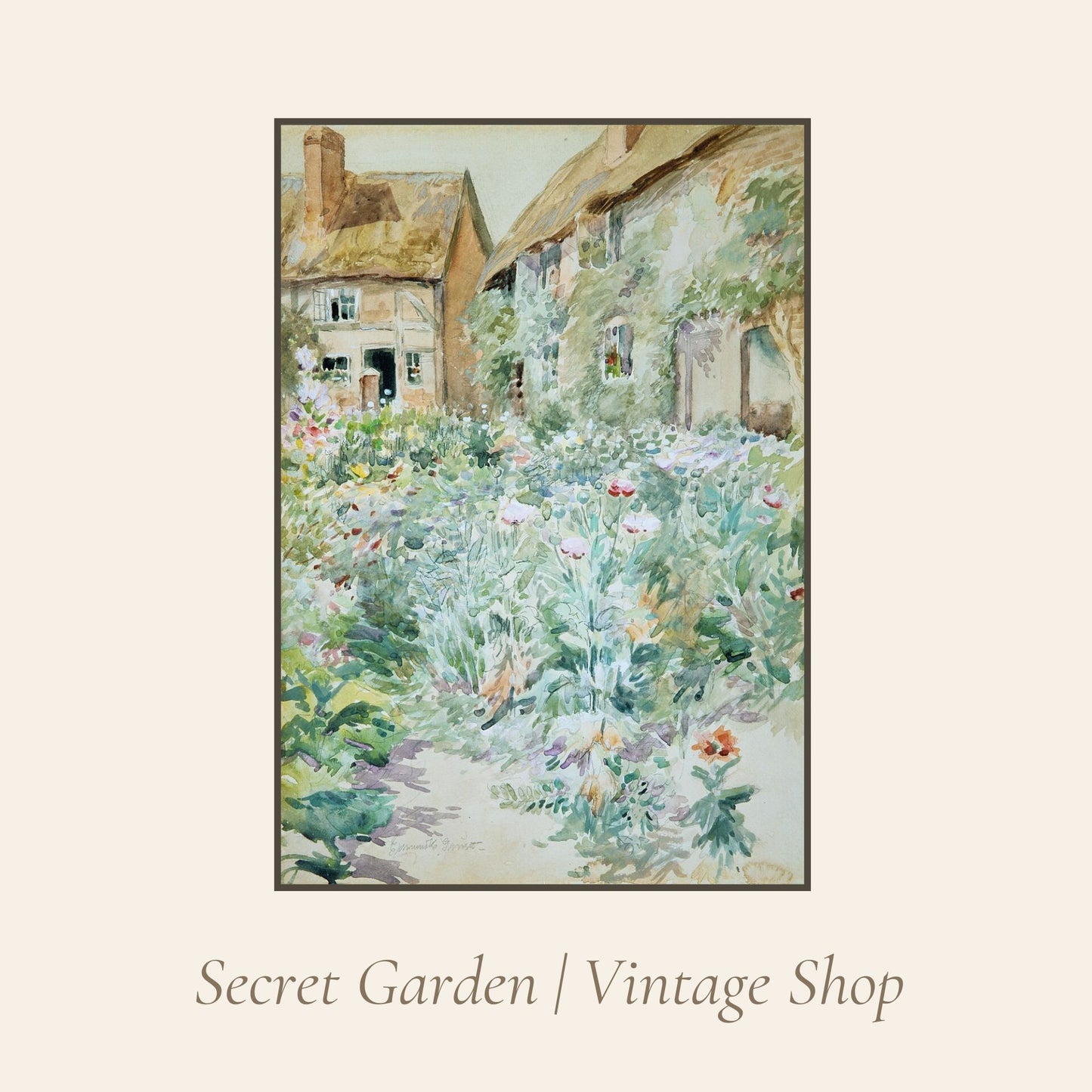 025 Vintage Garden Art Print