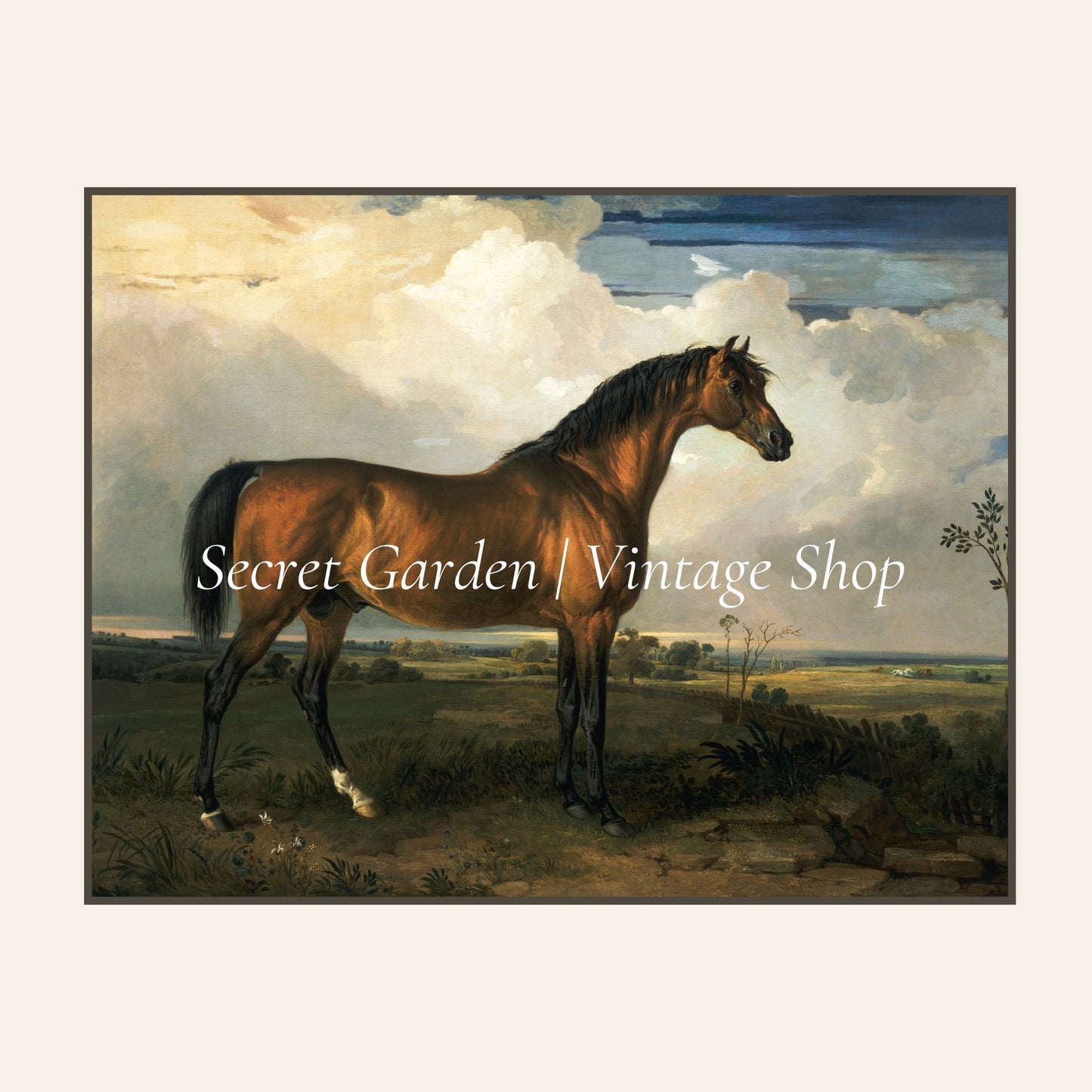 026 Vintage Horse Painting Art Print