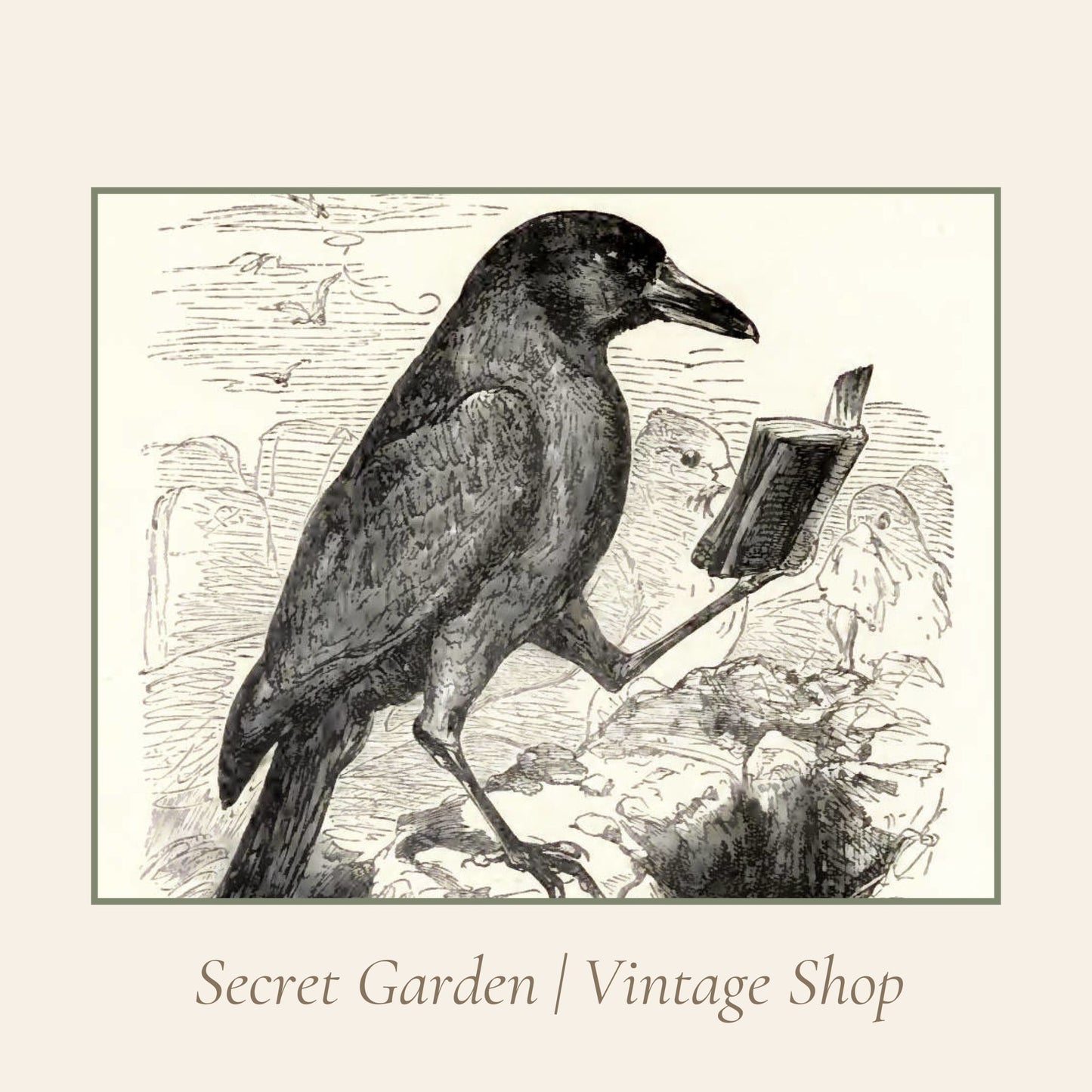 008 Crow Reading a Eulogy Art Print