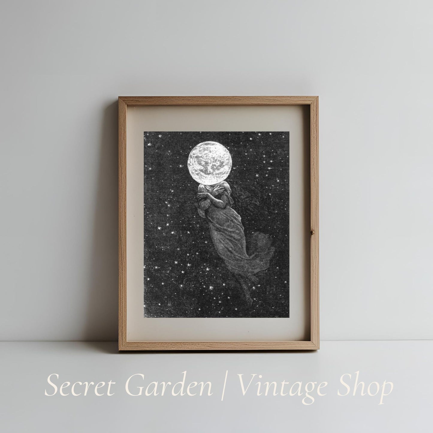 010 Full Moon Lady Print