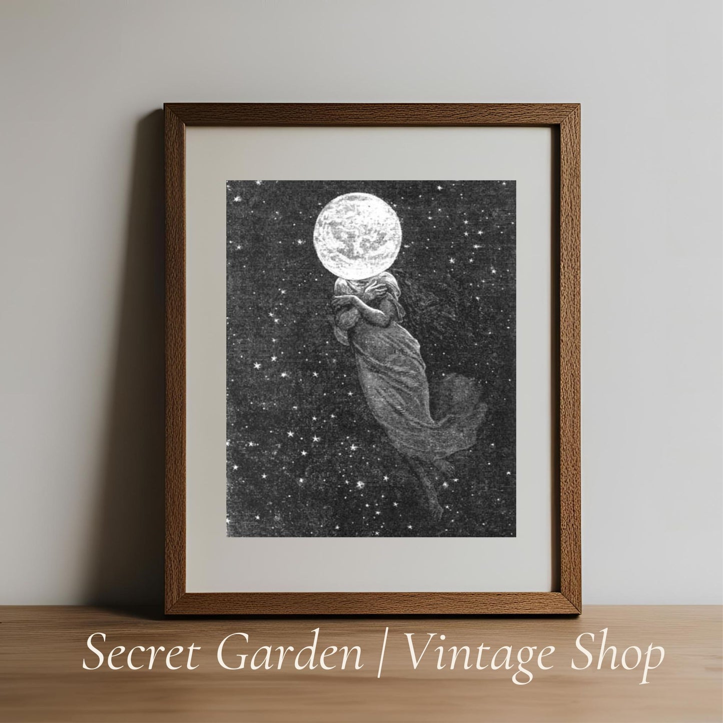 010 Full Moon Lady Print