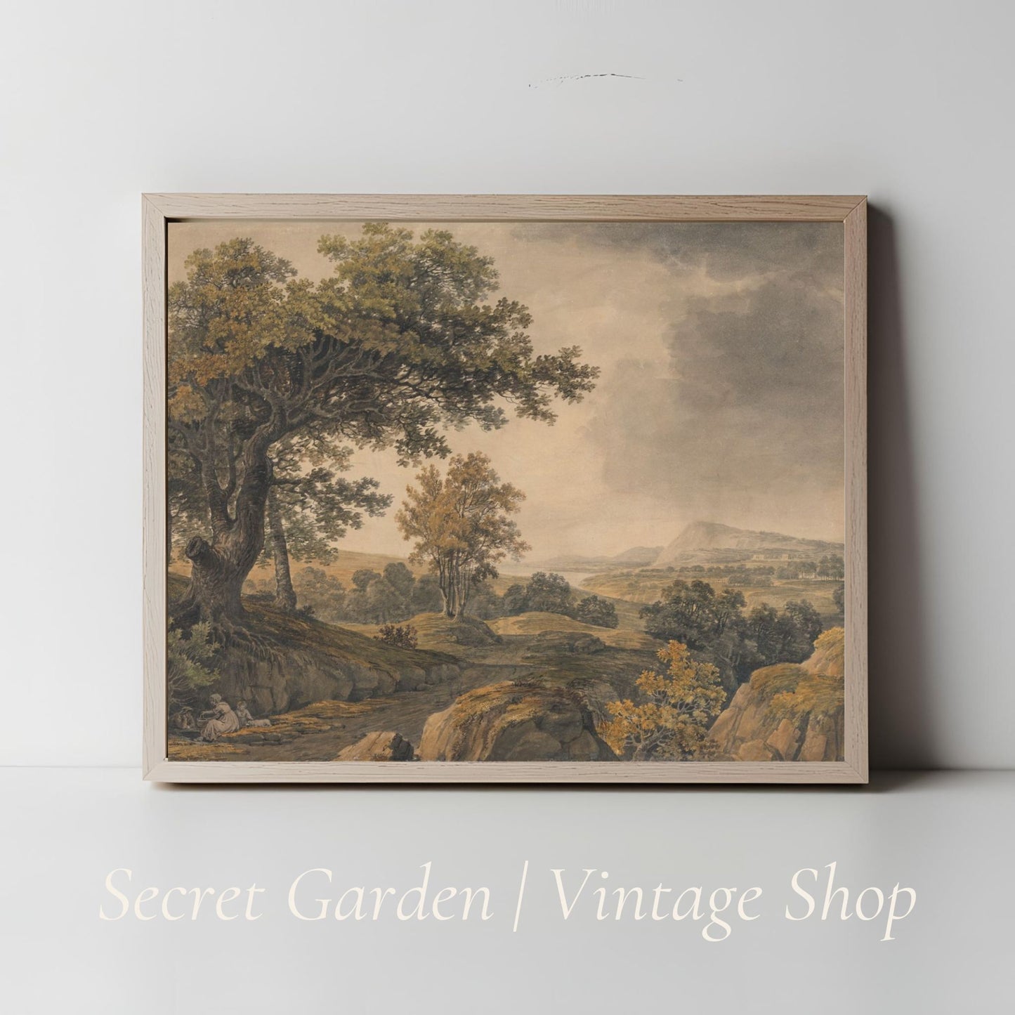 001 Vintage Landscape Painting Art Print