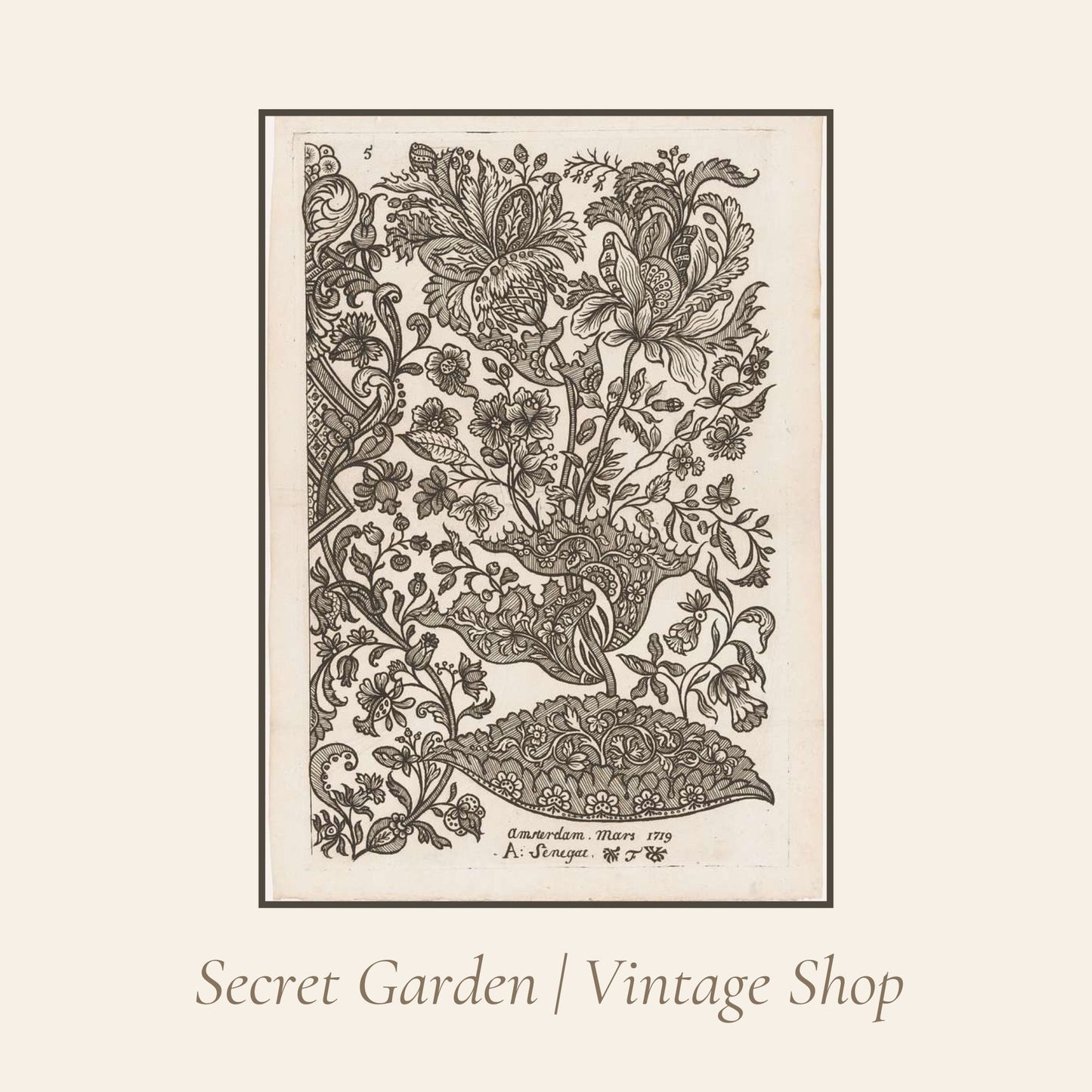 019 Botanical Pattern Illustration Art Print