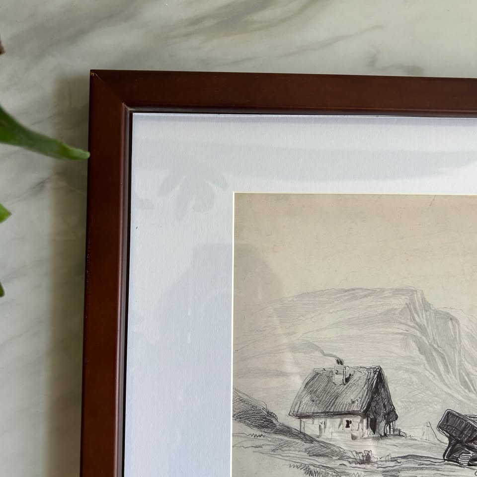 Vintage Boat Illustration Art Print | Wooden Frame