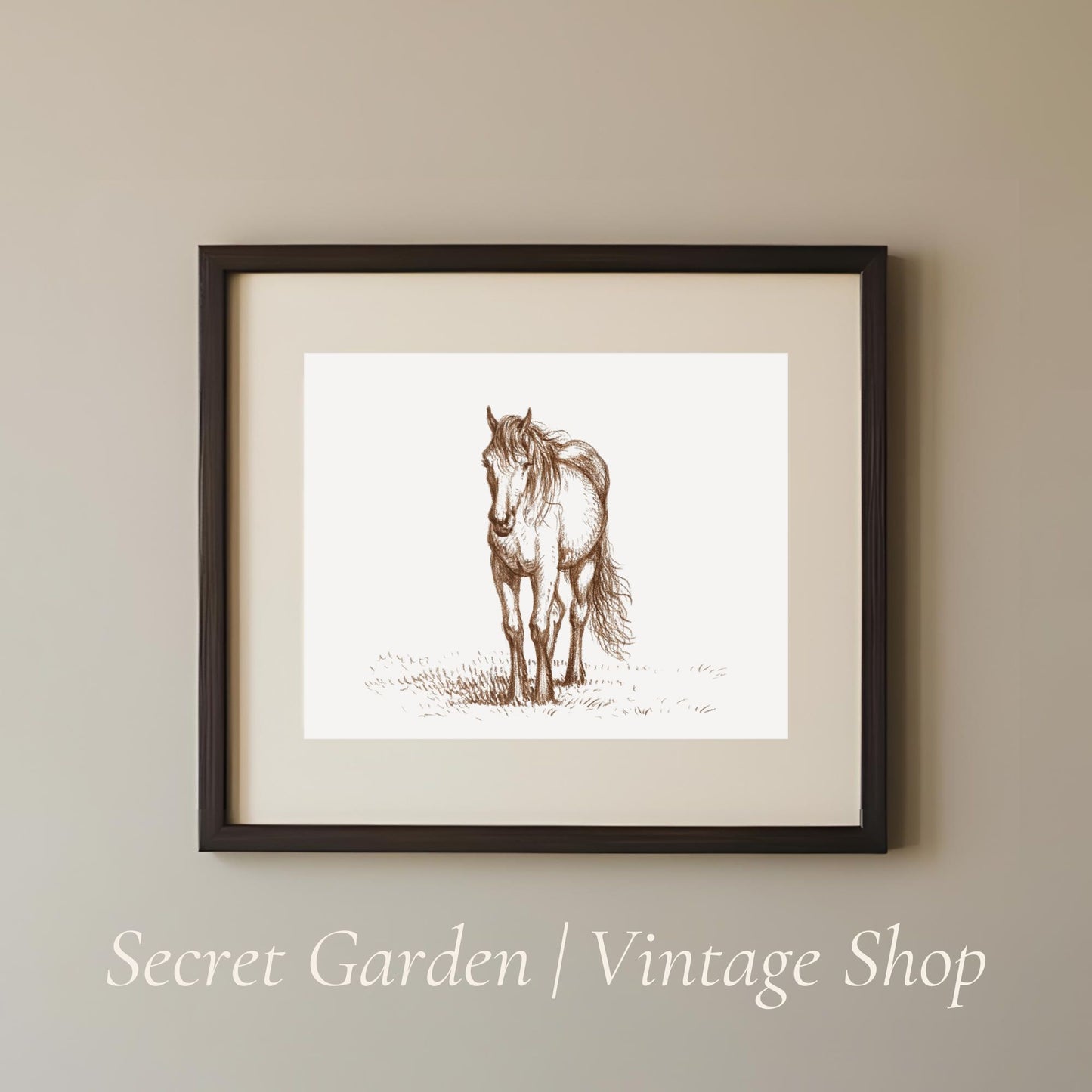 002 Vintage Horse Equestrian Art Print