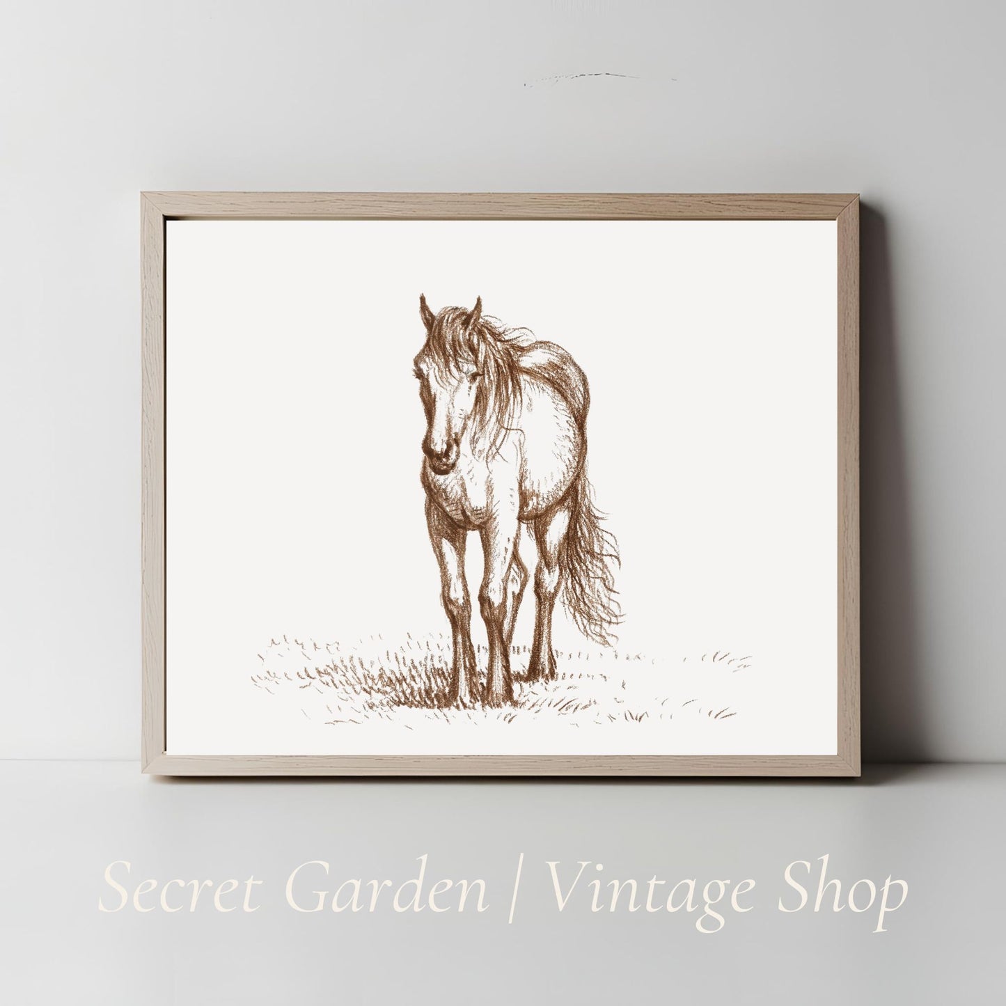 002 Vintage Horse Equestrian Art Print