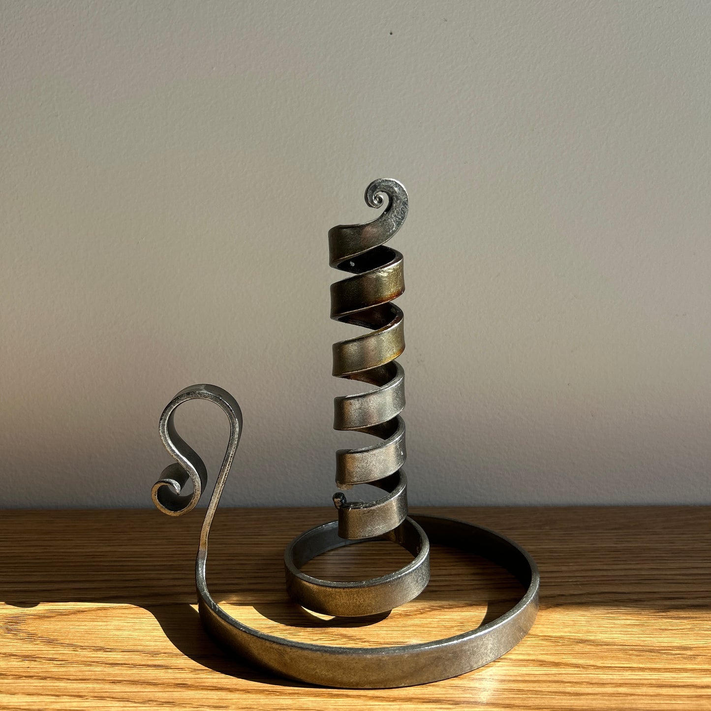 Vintage Steel Post Modern Candlestick Holder