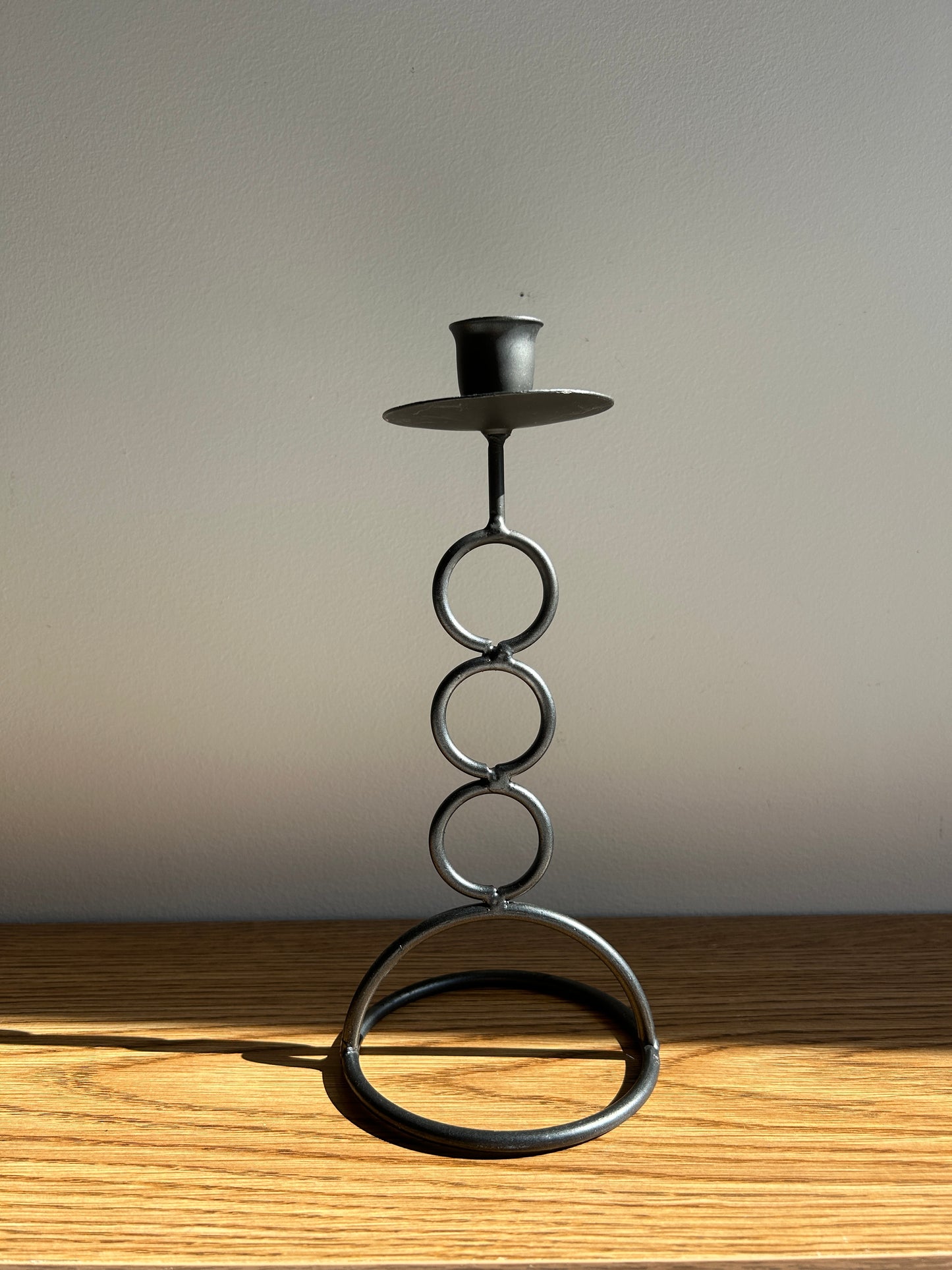 Vintage Wrought Iron Candlestick Holder
