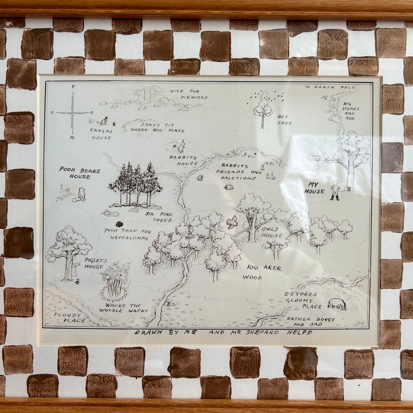 Vintage Winnie the Pooh | 100 Acre Wood Map Print