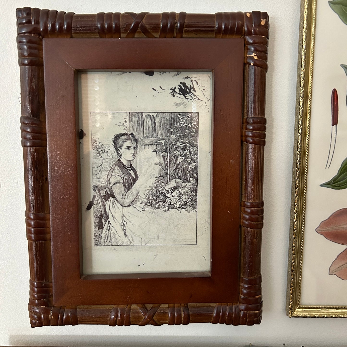 Gallery Wall # 1 - Framed vintage equestrian, botanical, landscape art