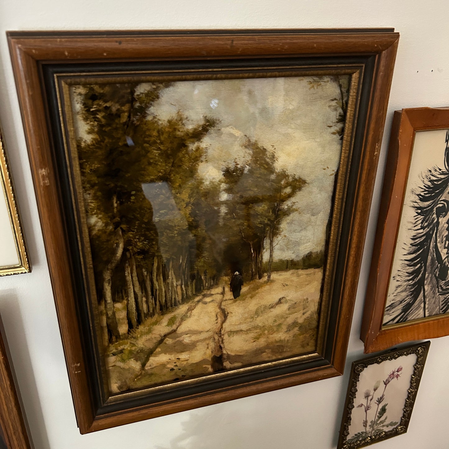 Gallery Wall # 1 - Framed vintage equestrian, botanical, landscape art
