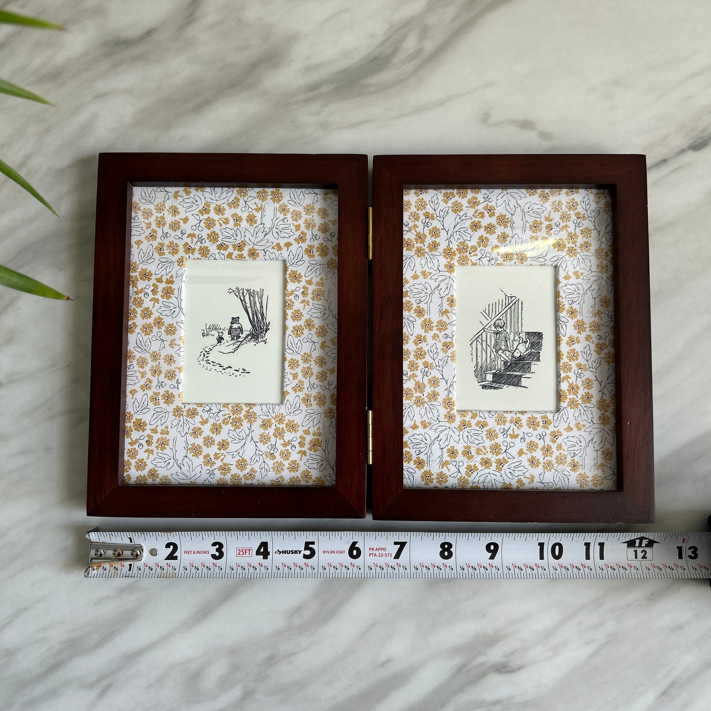 Vintage Winnie the Pooh Art Prints | Floral Custom Matting