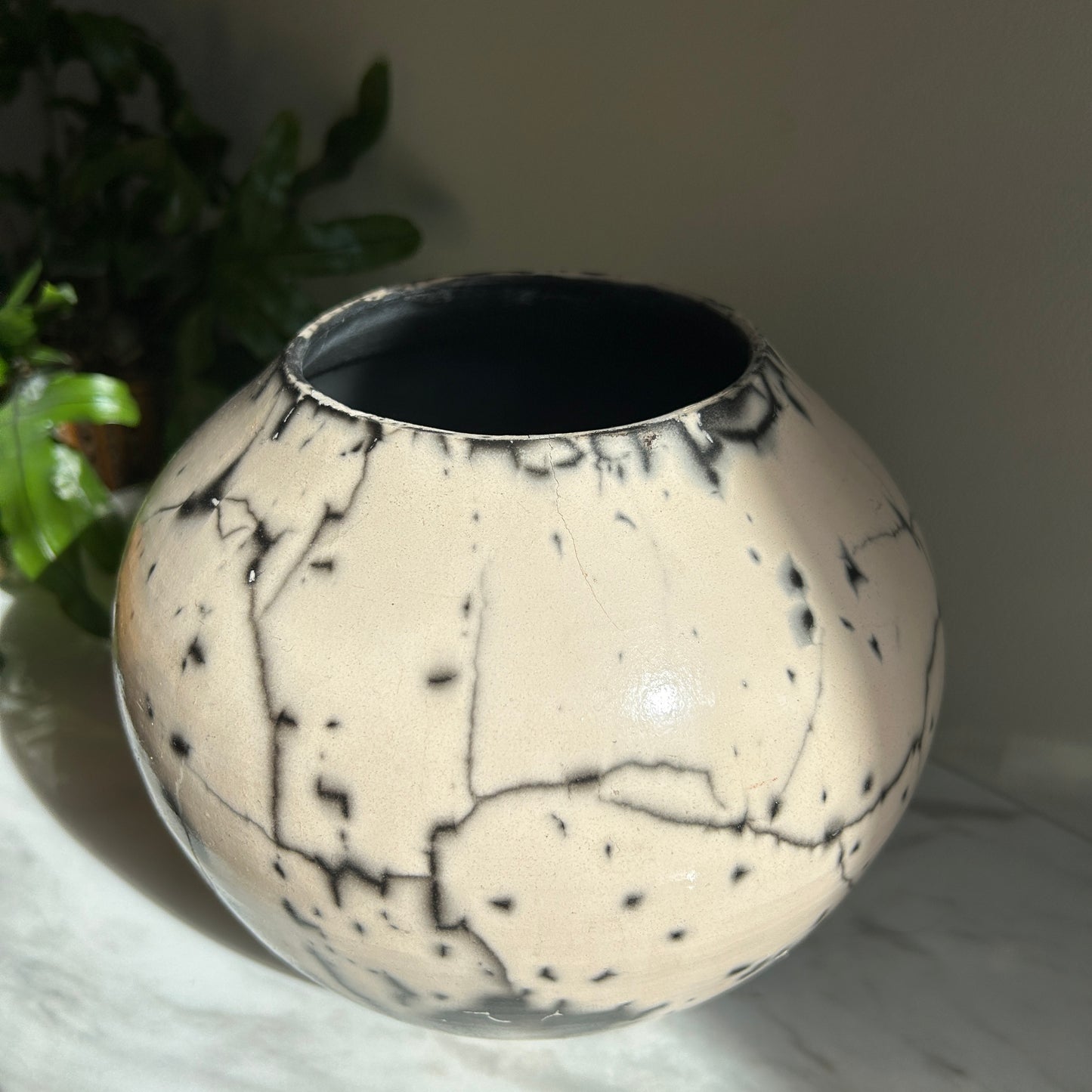 Vintage Raku Pottery Vase