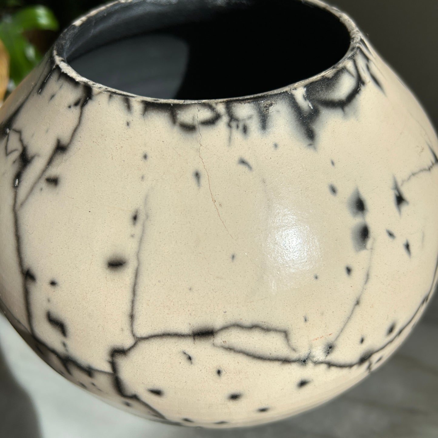 Vintage Raku Pottery Vase