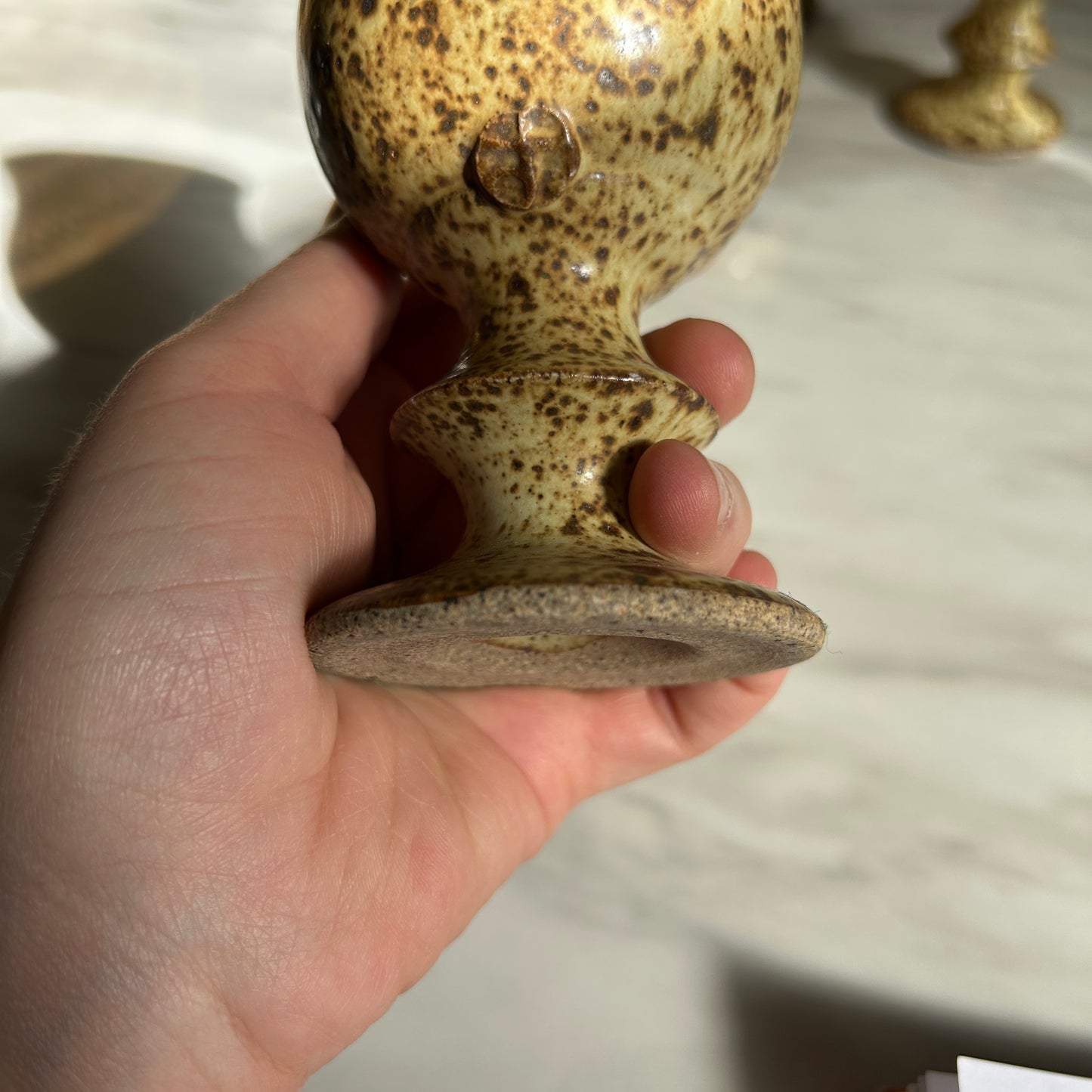 Vintage Studio Pottery Wine Goblets | Set of Four