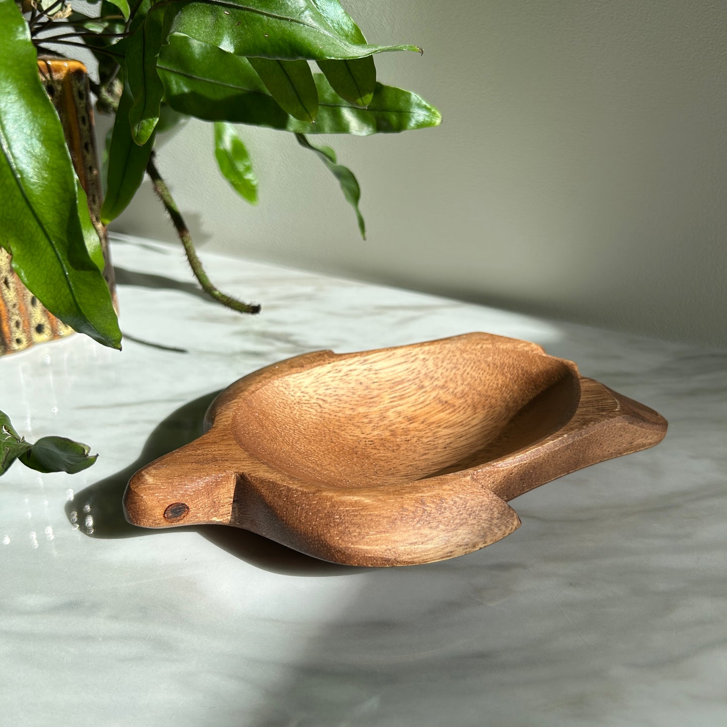 Vintage Carved Wood Turtle | Catch-all Dish