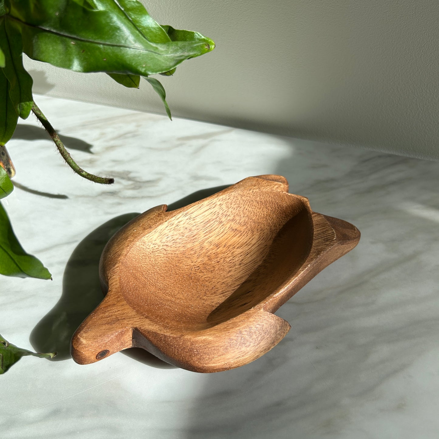 Vintage Carved Wood Turtle | Catch-all Dish