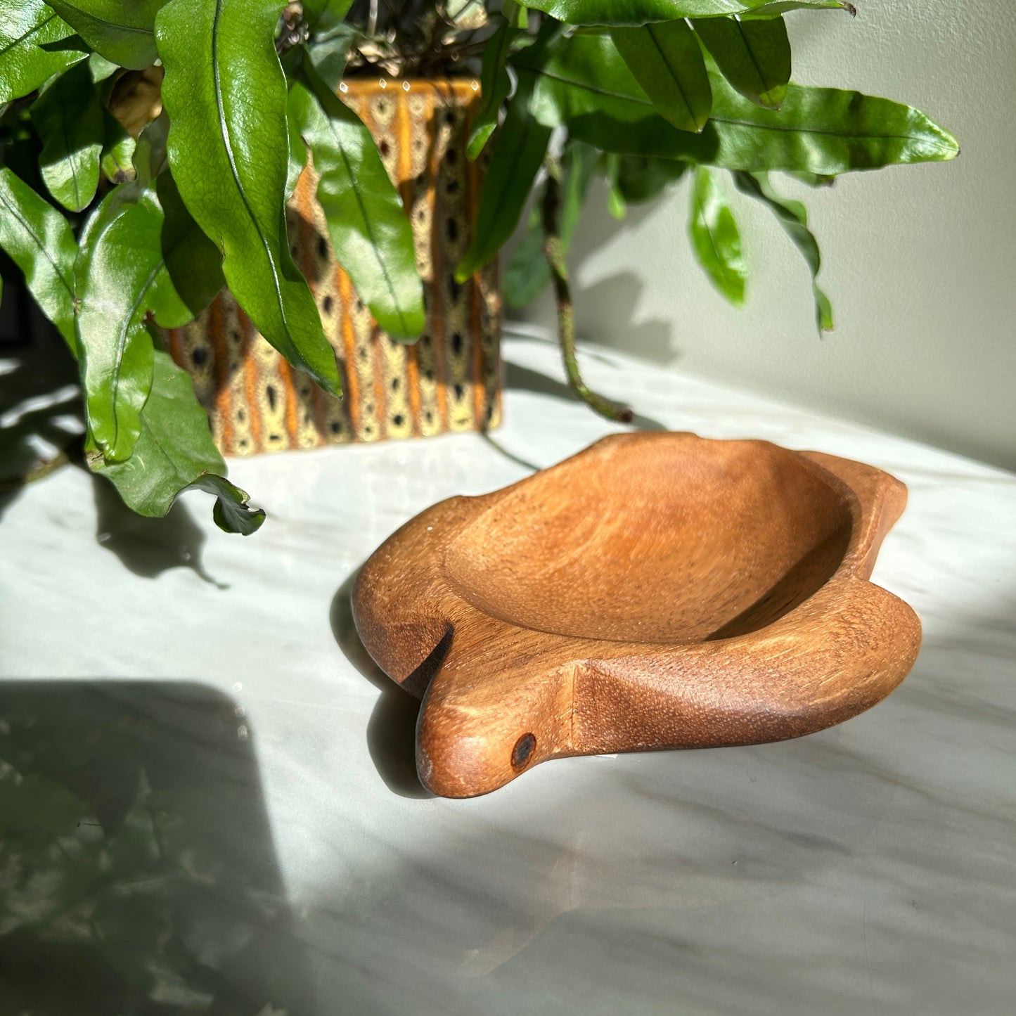Vintage Carved Wood Turtle | Catch-all Dish