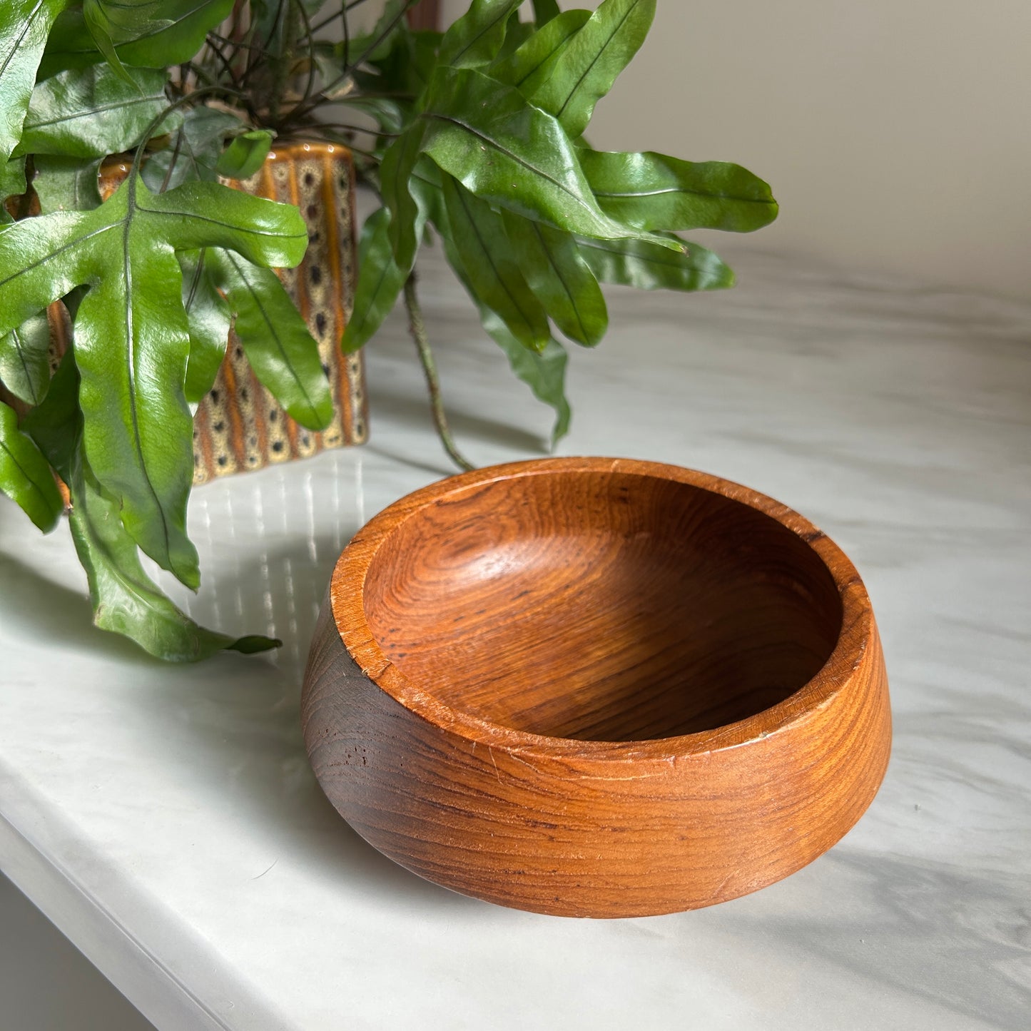 Vintage Turned Wood Catch-All Dish