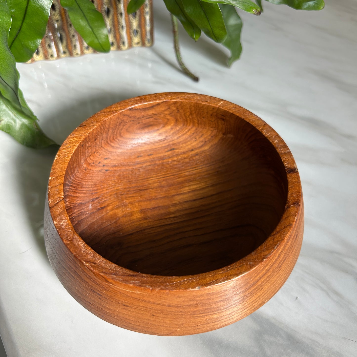 Vintage Turned Wood Catch-All Dish