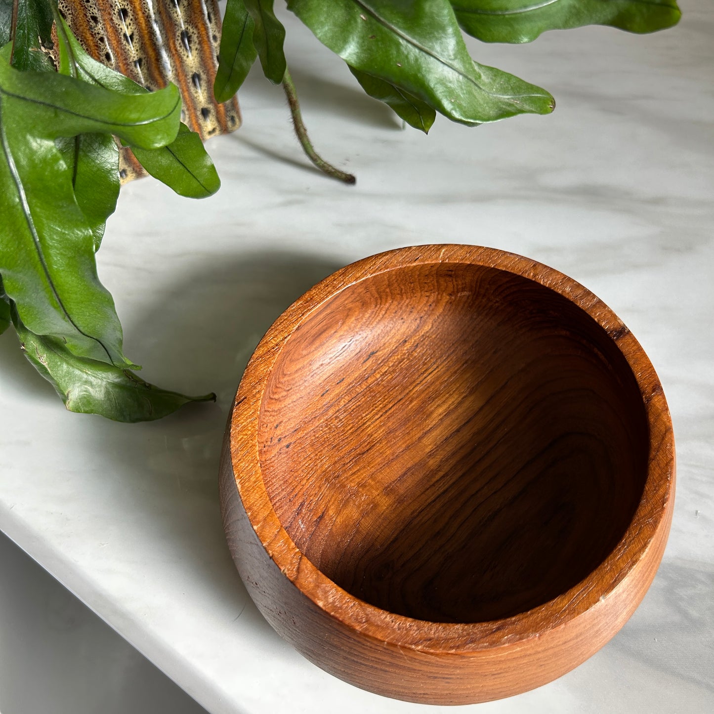 Vintage Turned Wood Catch-All Dish