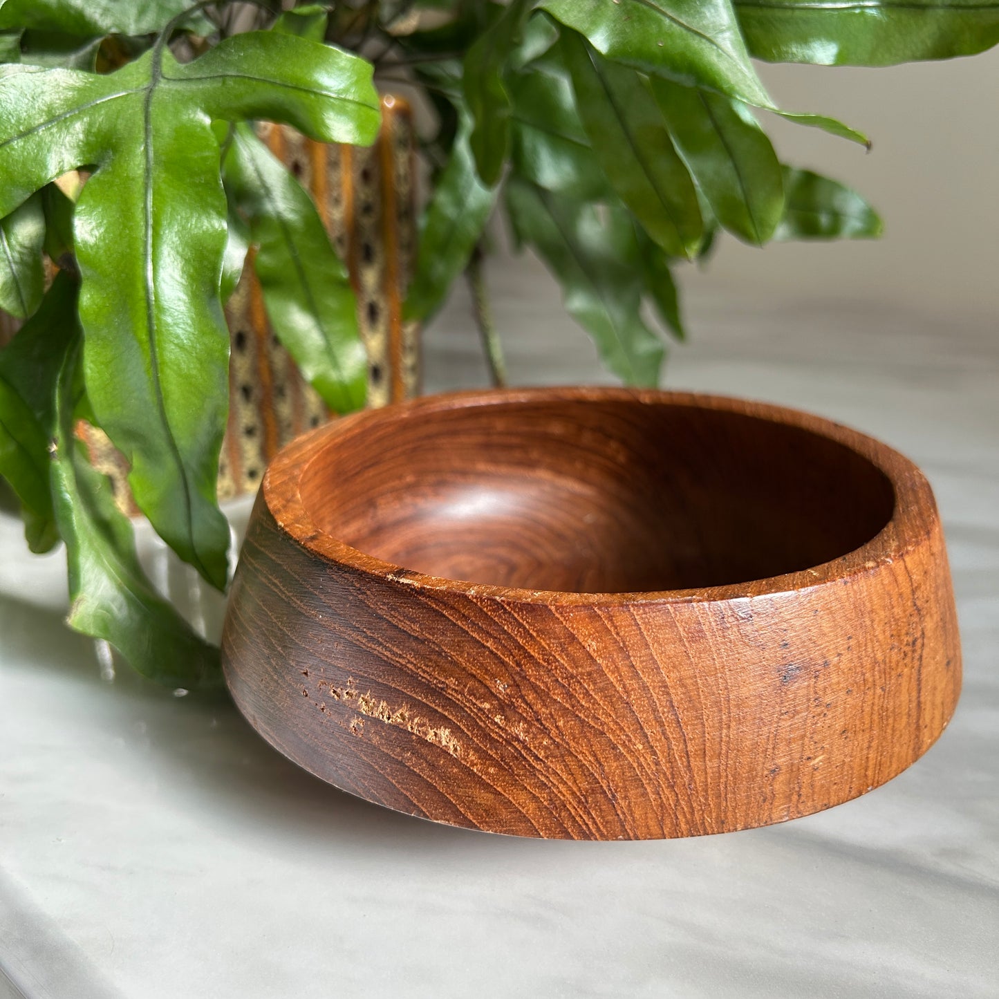 Vintage Turned Wood Catch-All Dish