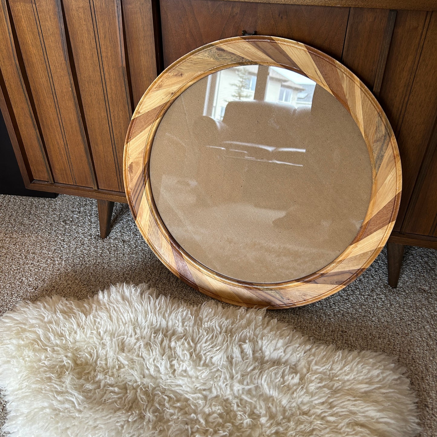 Large Round Wooden Frame