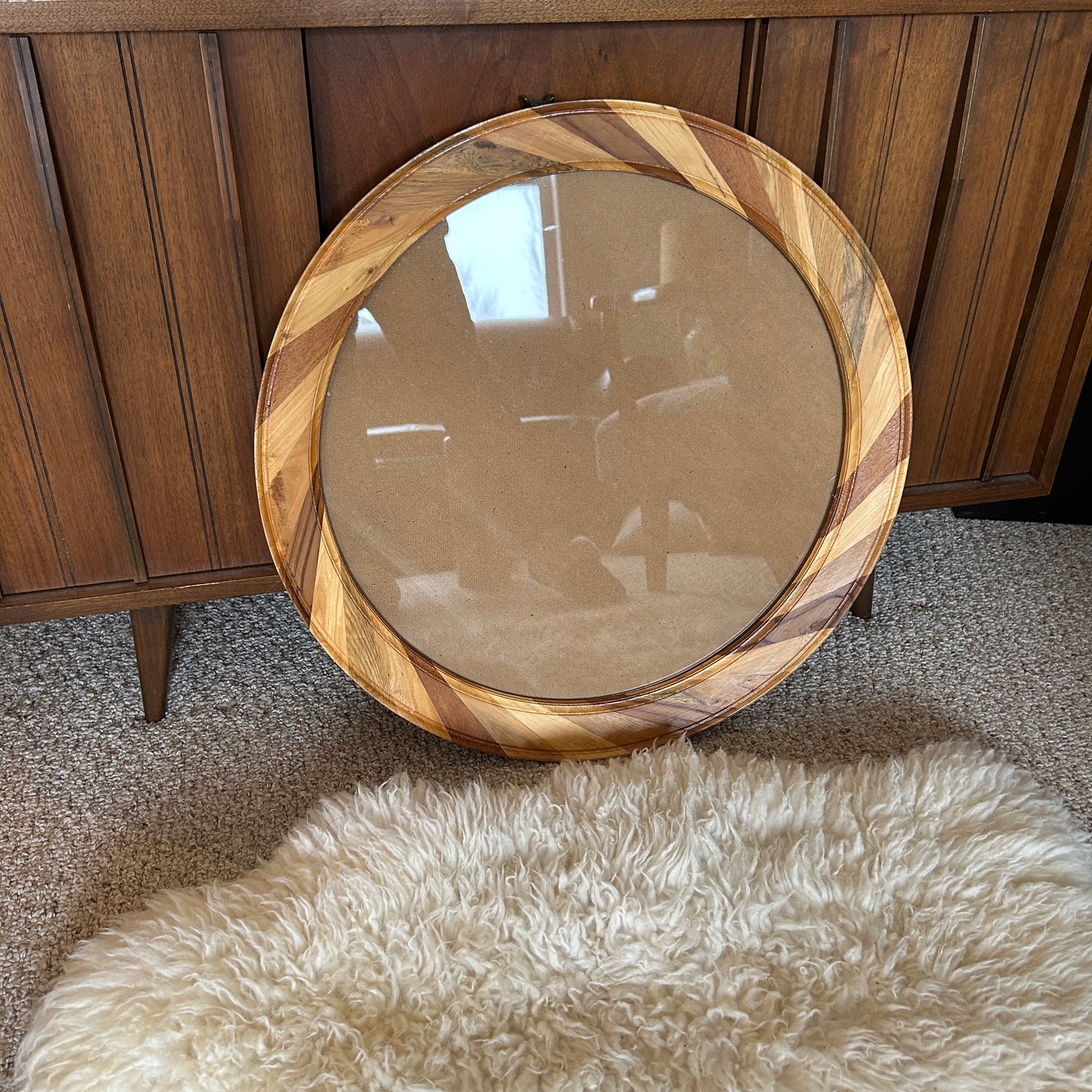 Large Round Wooden Frame