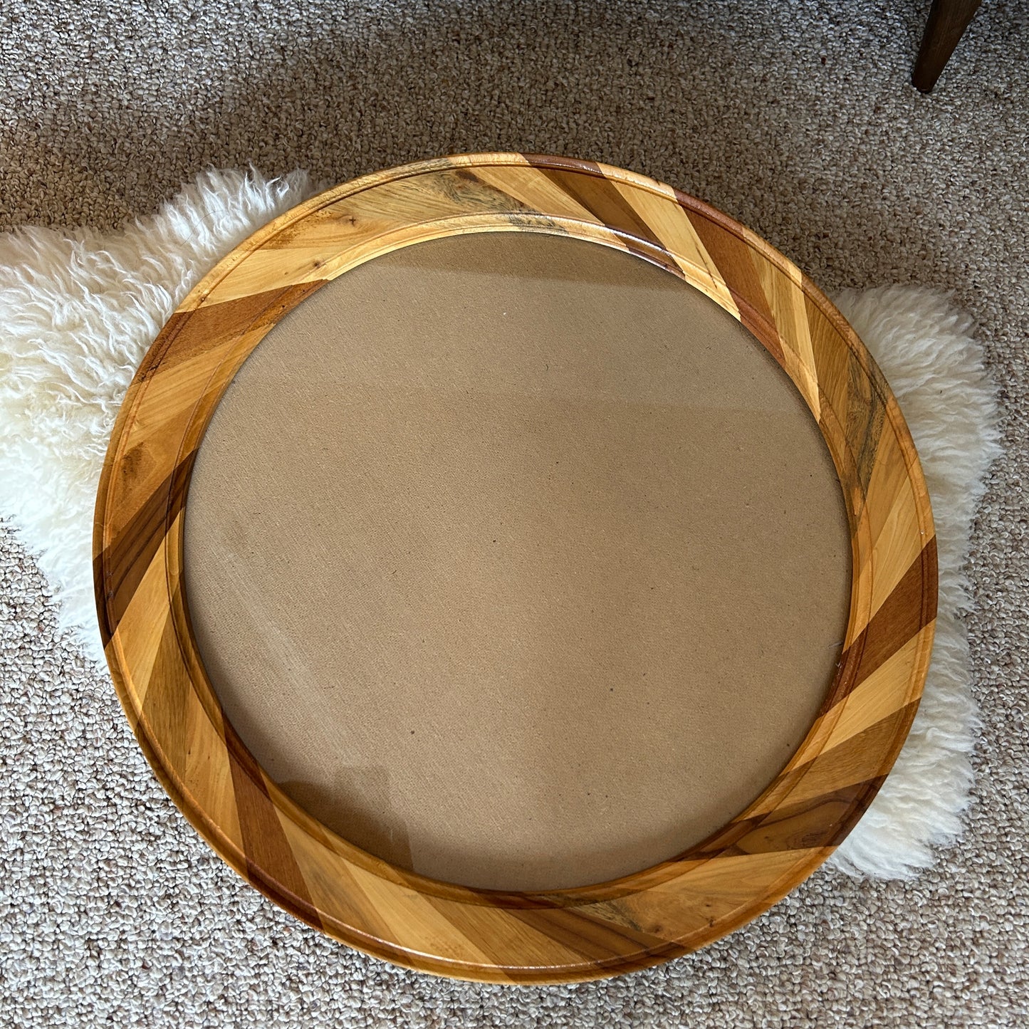 Large Round Wooden Frame