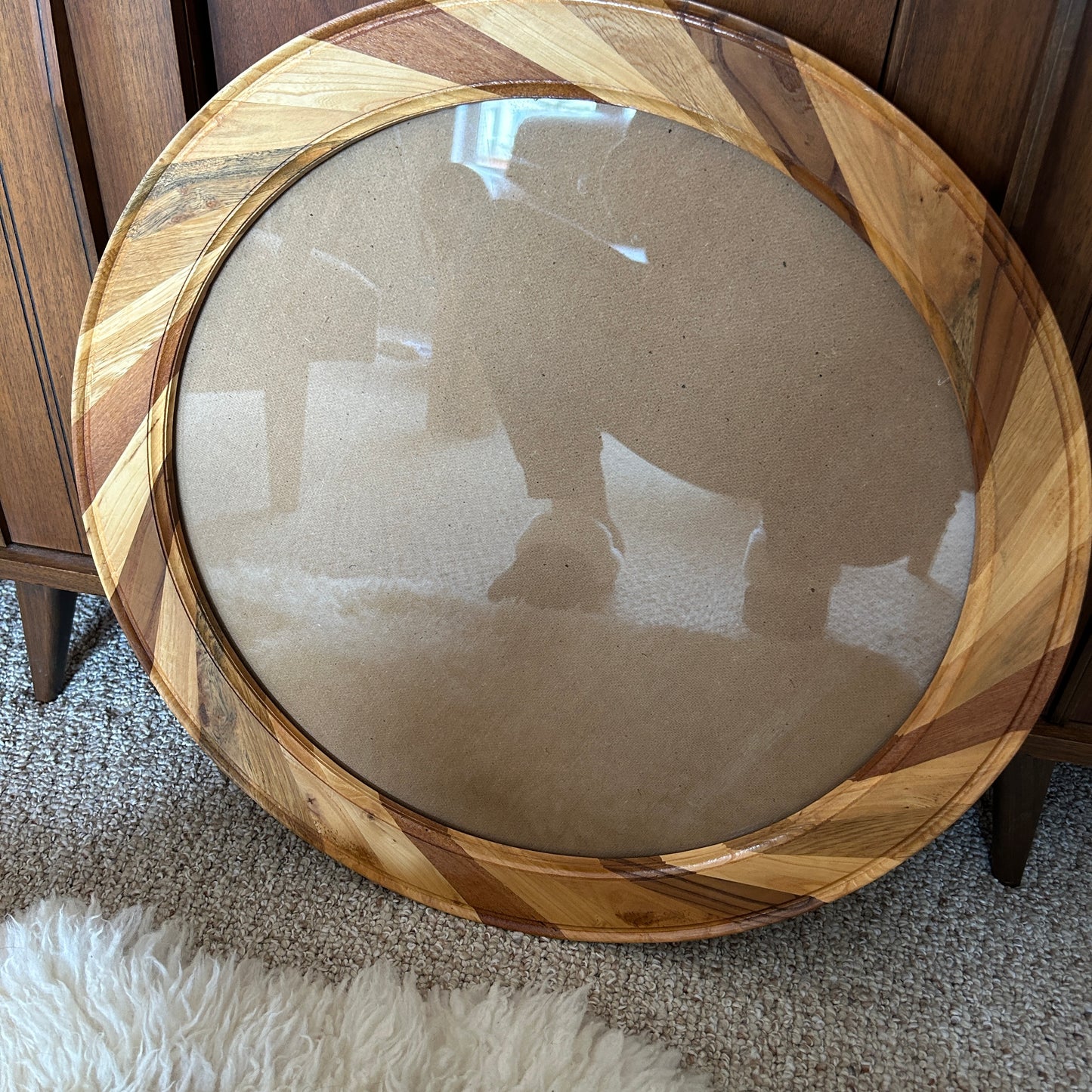 Large Round Wooden Frame