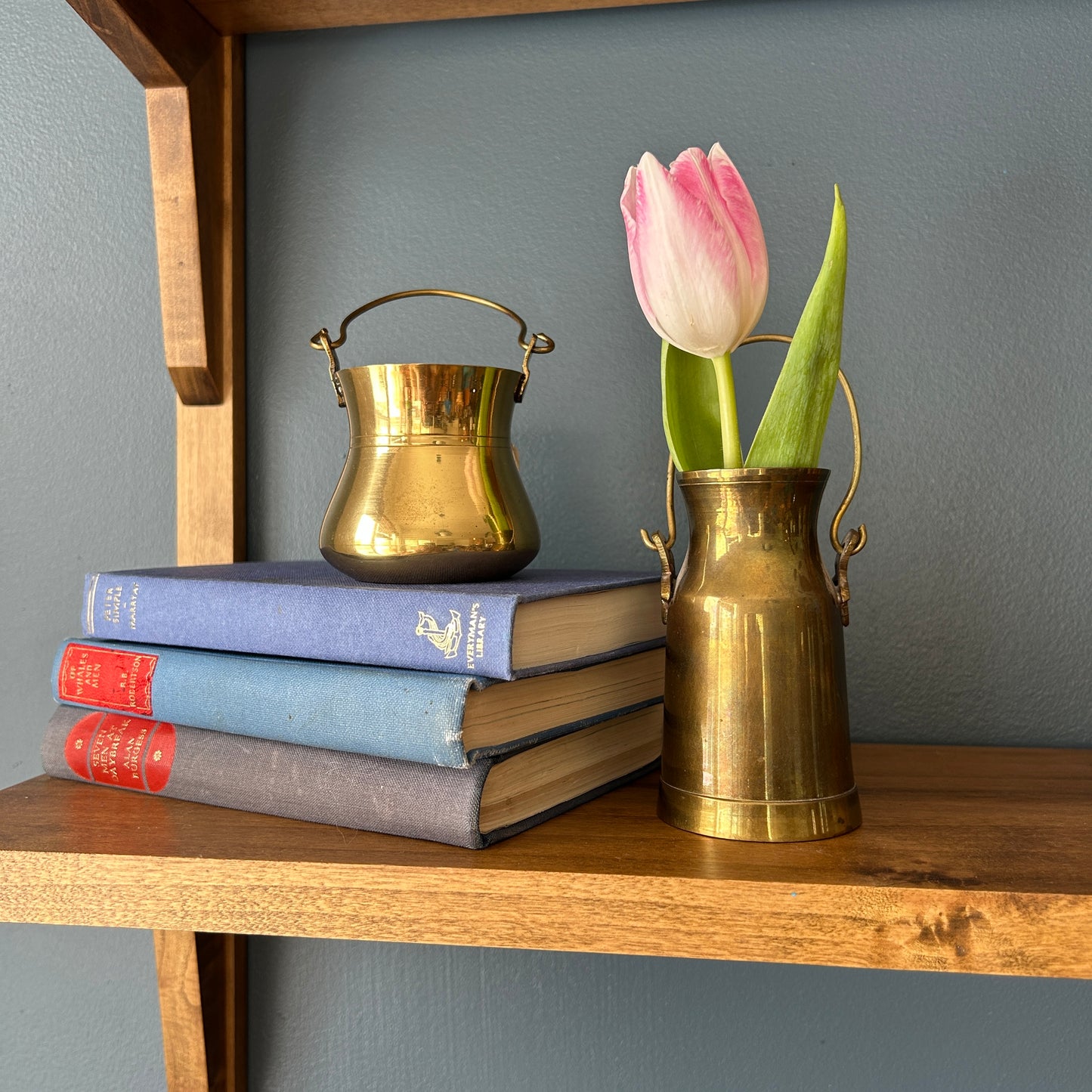 Vintage Brass Milk Jugs – Pair