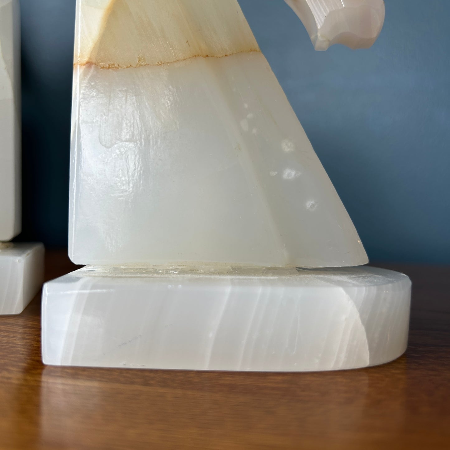 Vintage Onyx Horse Head Bookends