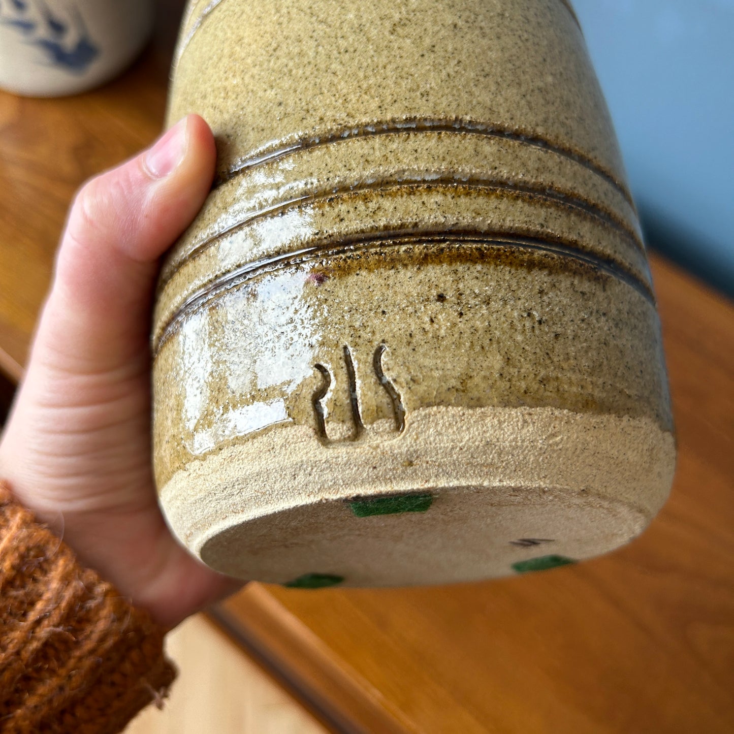 Vintage Studio Pottery Vase | Star Design