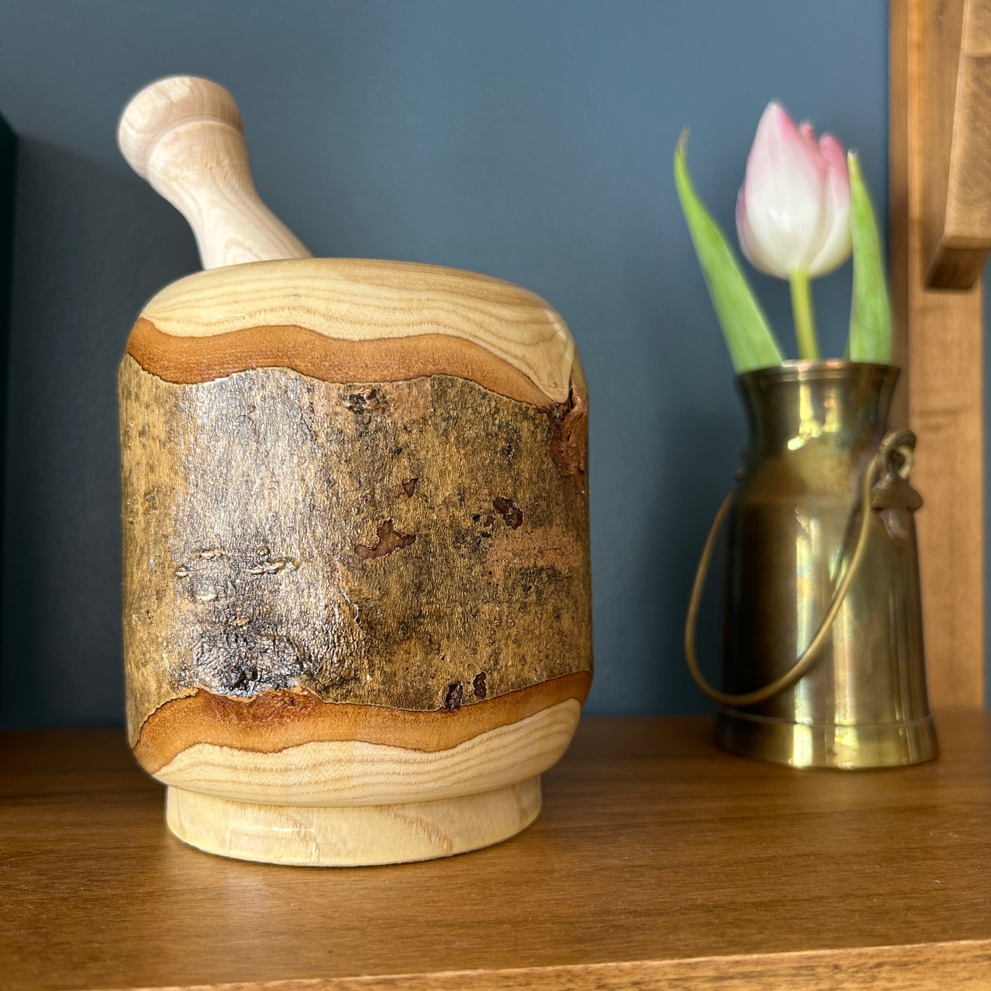 Hand Turned Mortar & Pestle