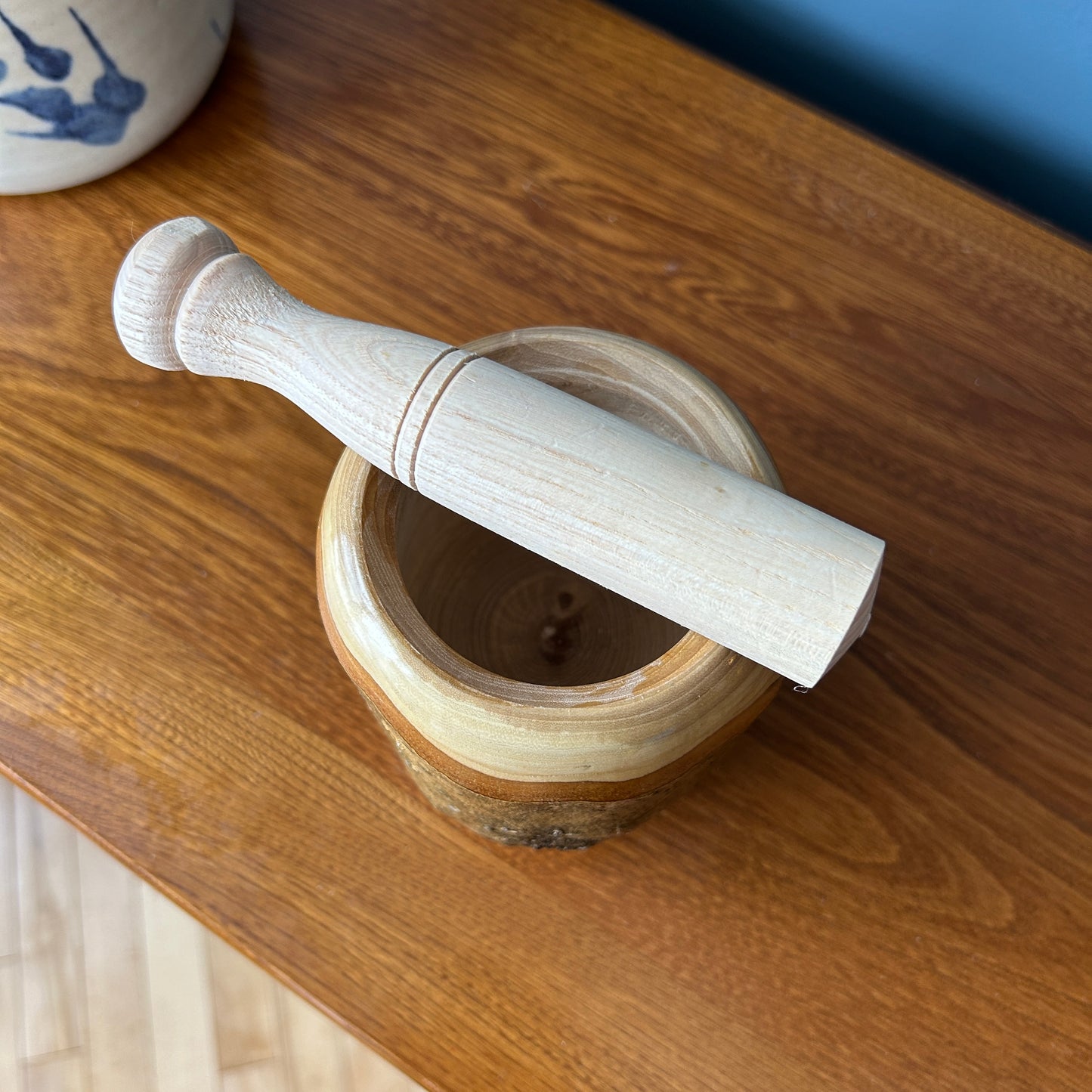 Hand Turned Mortar & Pestle