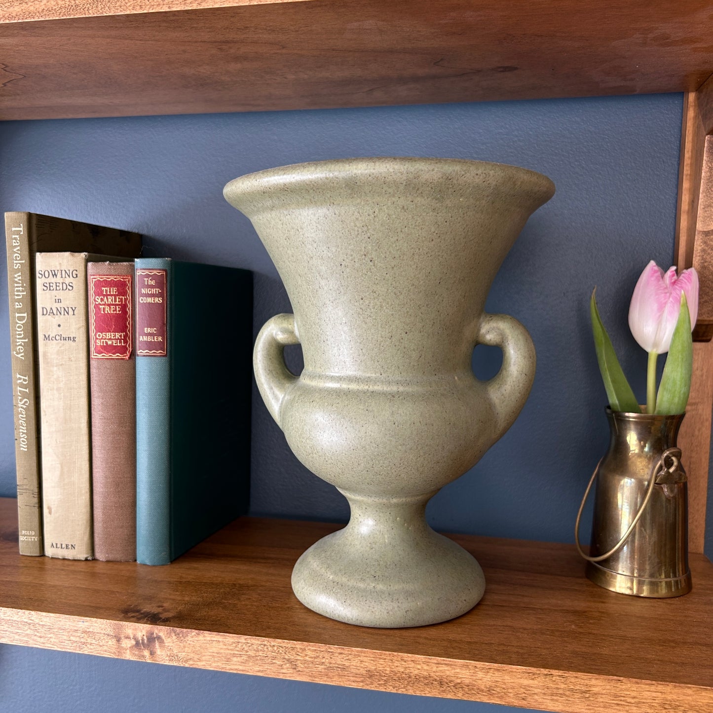 Traditional Style Green Vase