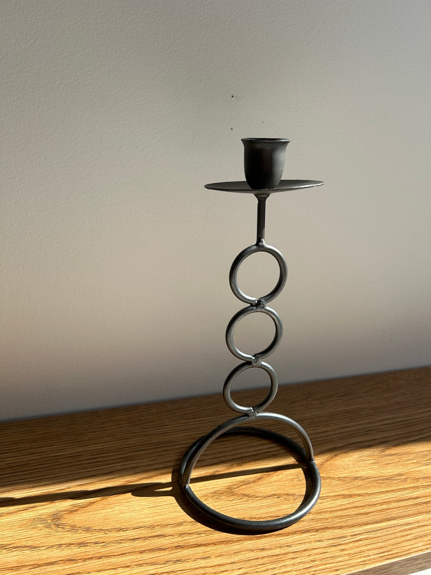 Vintage Wrought Iron Candlestick Holder