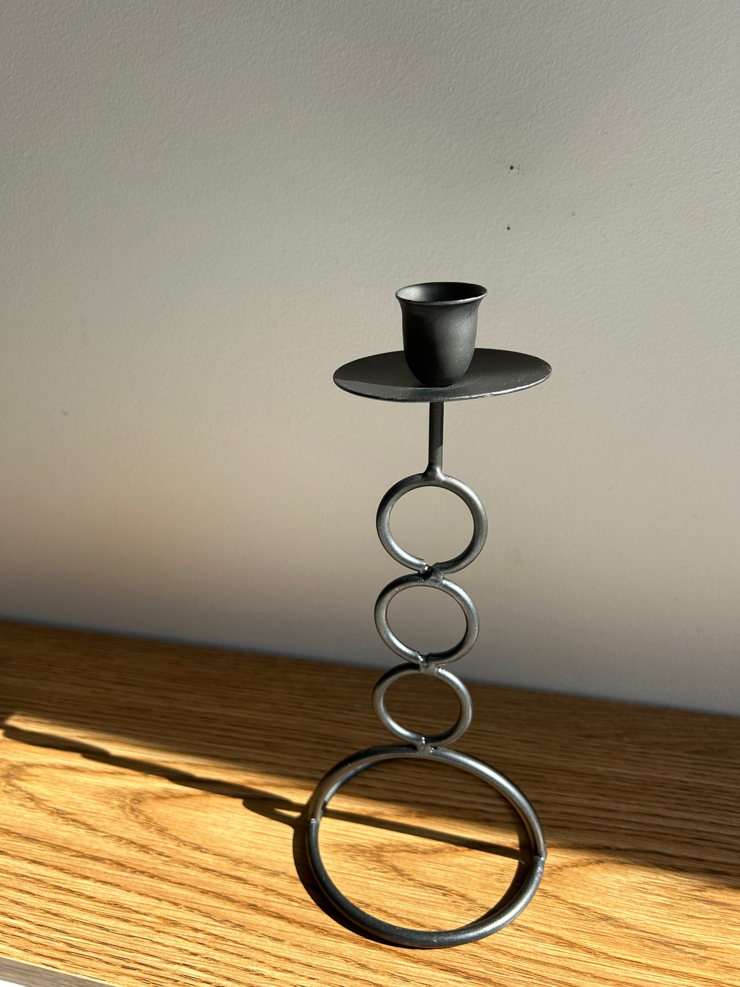Vintage Wrought Iron Candlestick Holder