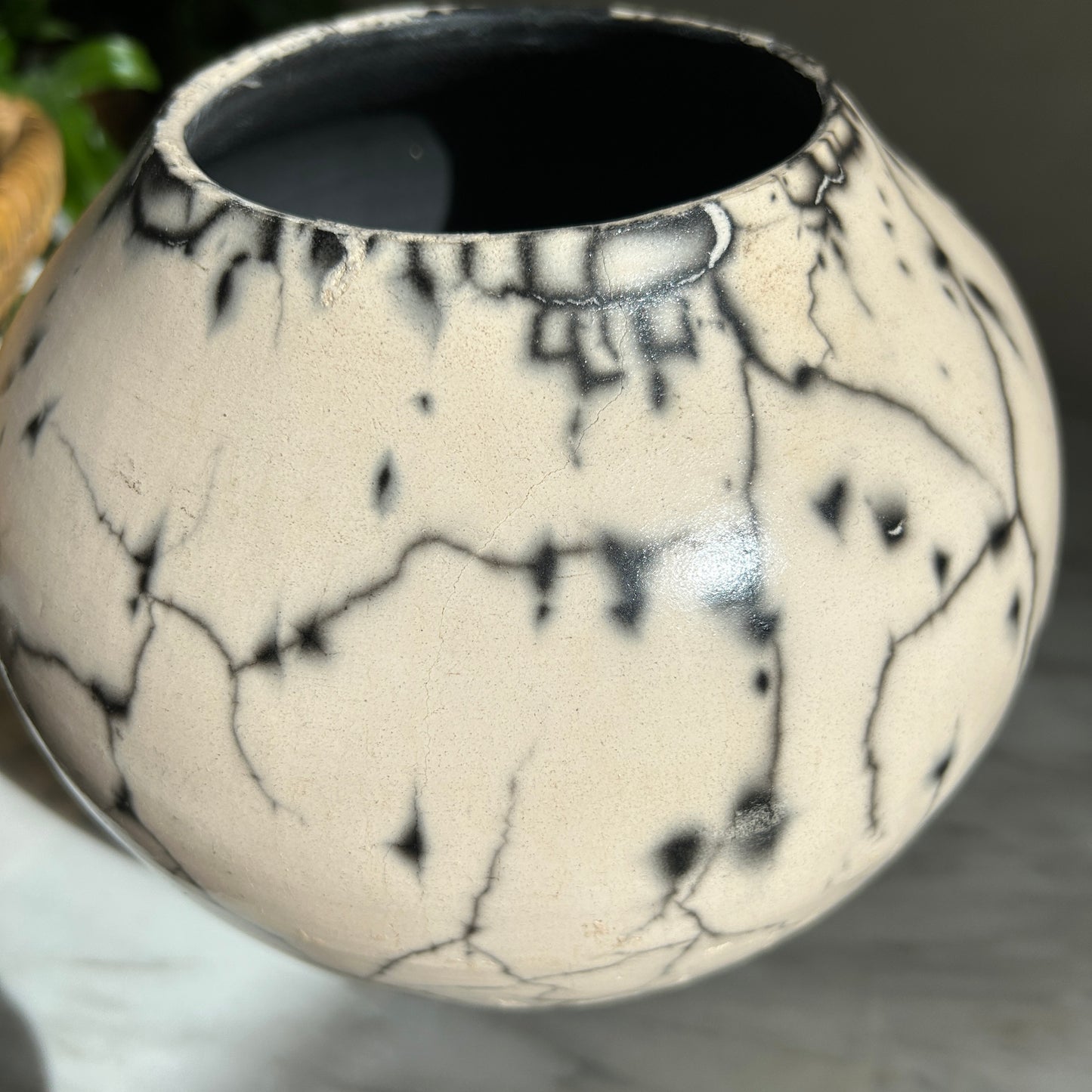Vintage Raku Pottery Vase